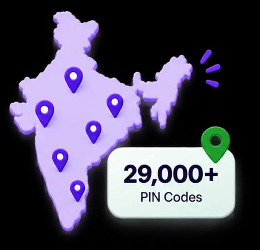 29,000+ PIN codes